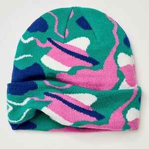 NWT Free People Movement Jumping Jacquard Beanie in Camo